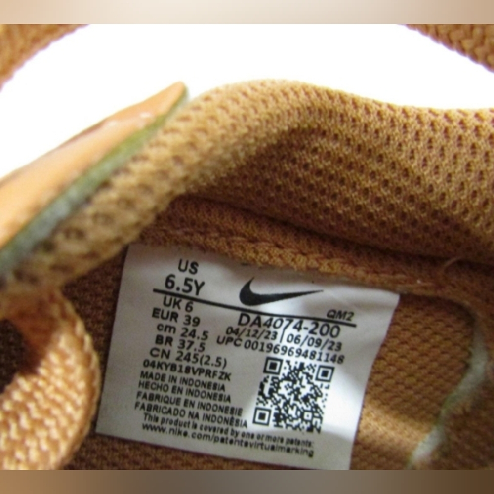 Nike Blazer Low '77 Amber Brown Shoes Sneakers Size 6.5Y W/Box MSRP $80 - Picture 5 of 9